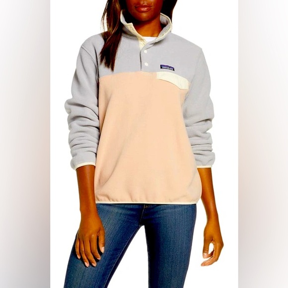 Patagonia Synchilla Snap-T Recycled Fleece Pullover medium pink rosewater gray - Picture 3 of 16